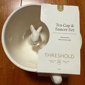 Threshold Cream Tea Cup & Saucer Set with Rabbit Design